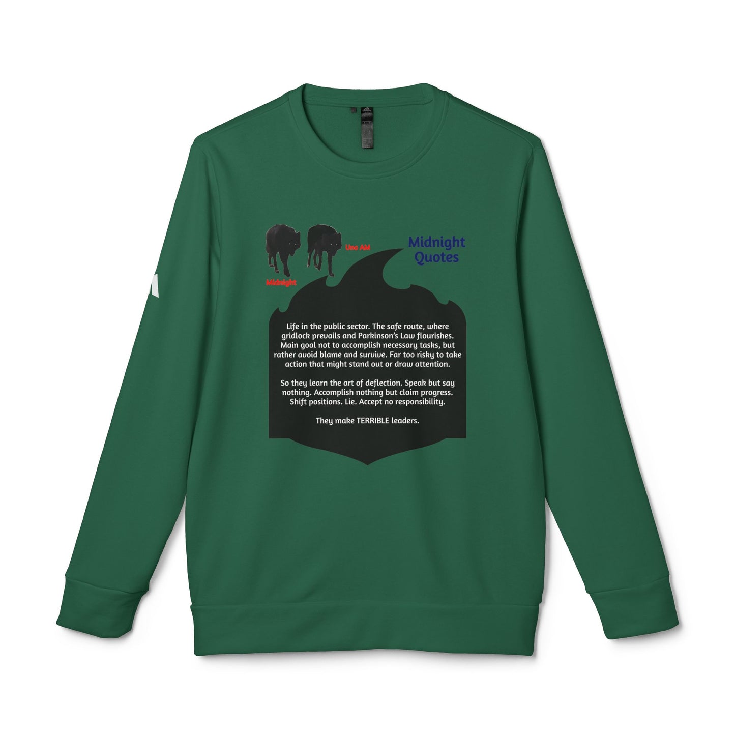 Midnight Quotes   |   Original Design   |  Adidas Unisex Fleece Crewneck Sweatshirt