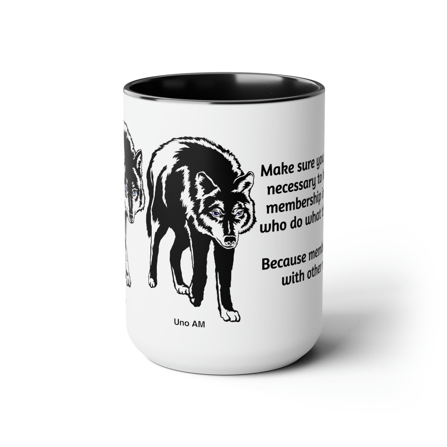 'Members deal with...' coffee mug