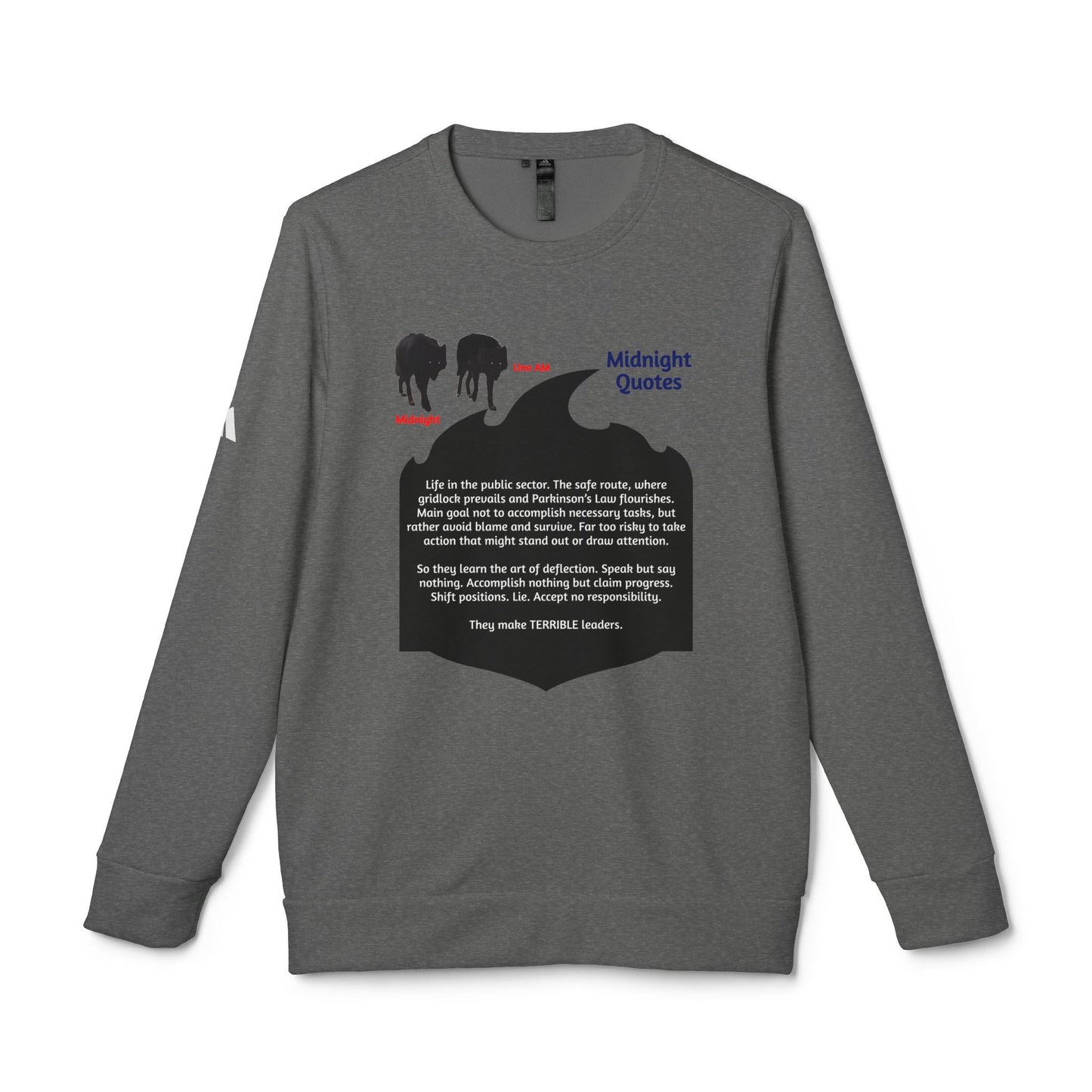 Midnight Quotes   |   Original Design   |  Adidas Unisex Fleece Crewneck Sweatshirt