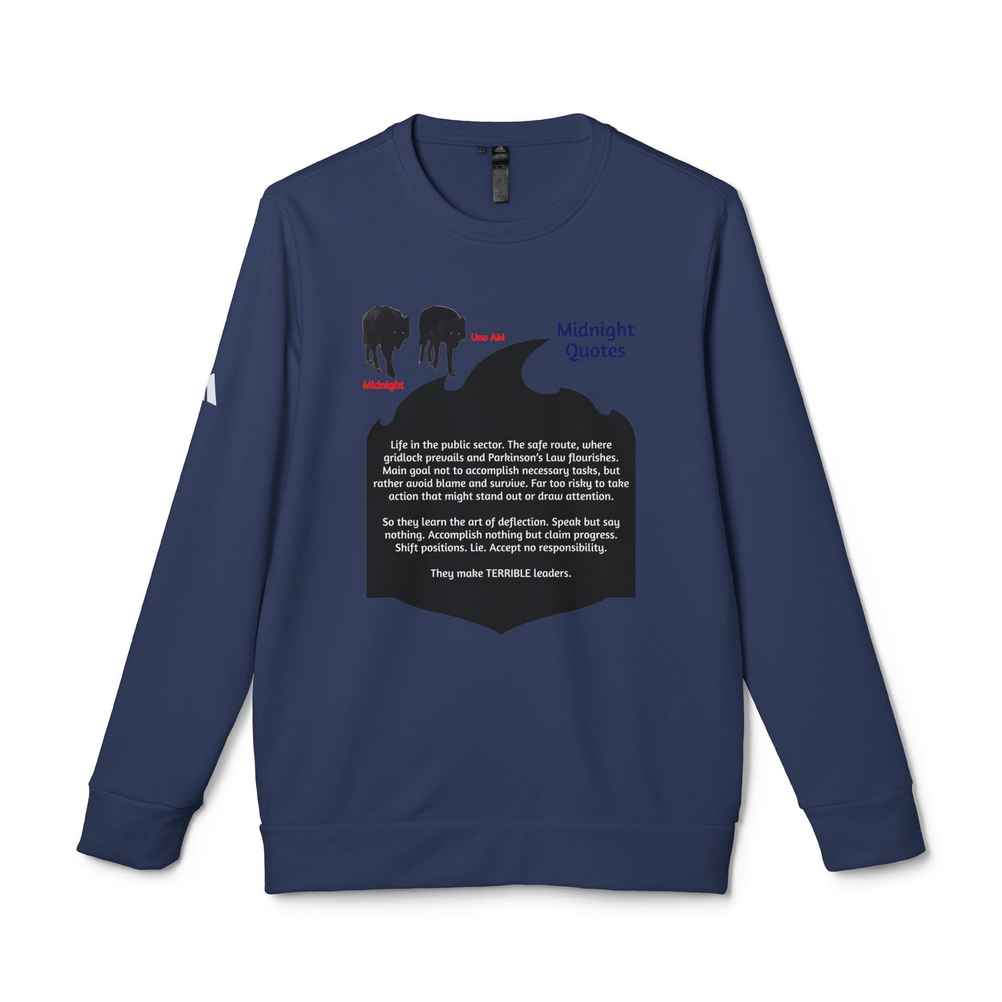 Midnight Quotes   |   Original Design   |  Adidas Unisex Fleece Crewneck Sweatshirt