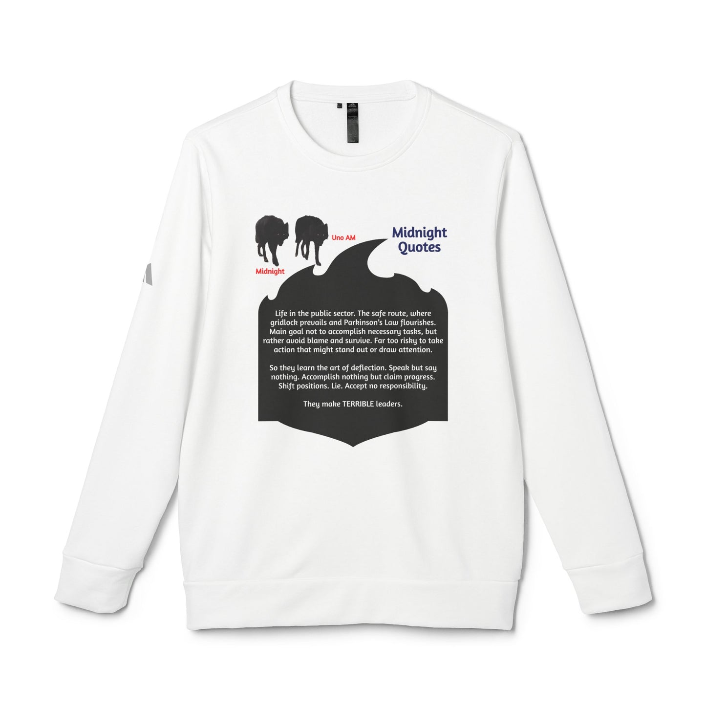 Midnight Quotes   |   Original Design   |  Adidas Unisex Fleece Crewneck Sweatshirt