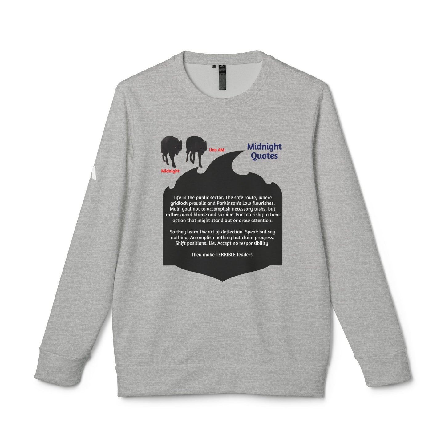 Midnight Quotes   |   Original Design   |  Adidas Unisex Fleece Crewneck Sweatshirt