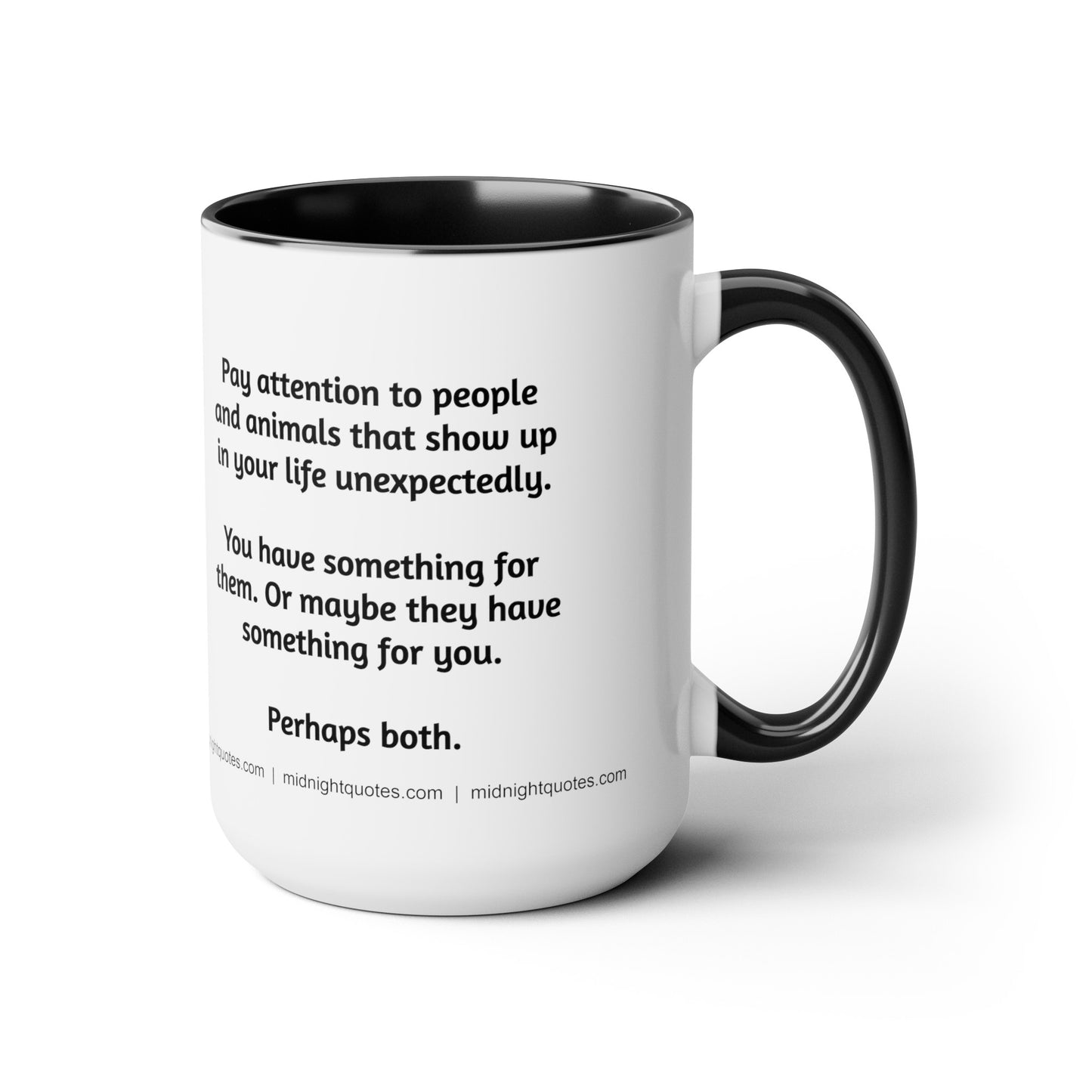 'People who show up...' coffee mug.